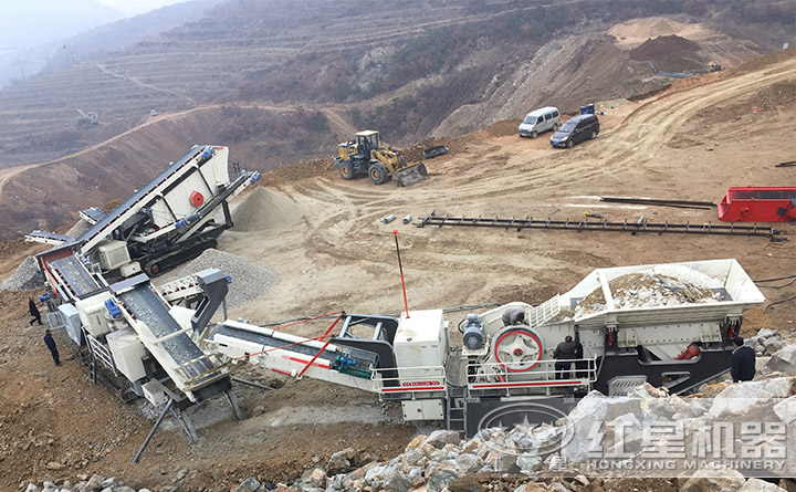 移動制砂機作業(yè)現場